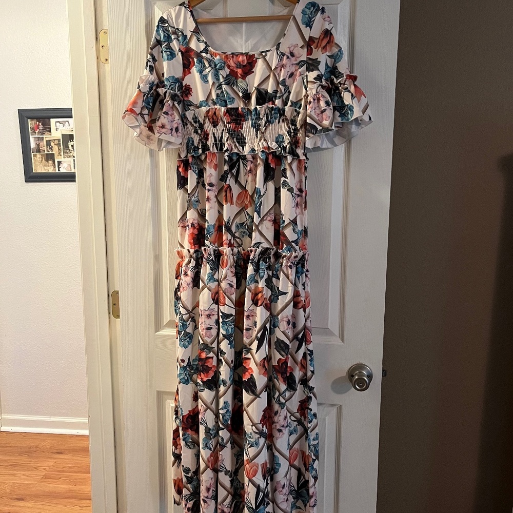 Flower print dress